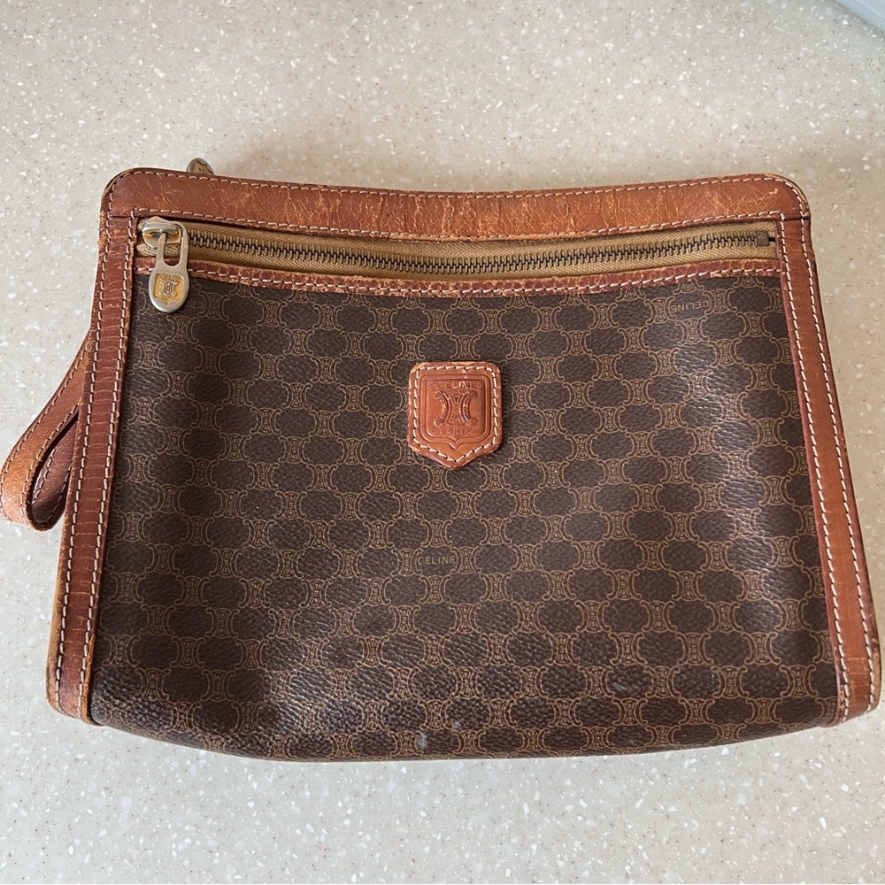 Celine Macadam Vintage Wristlet Clutch